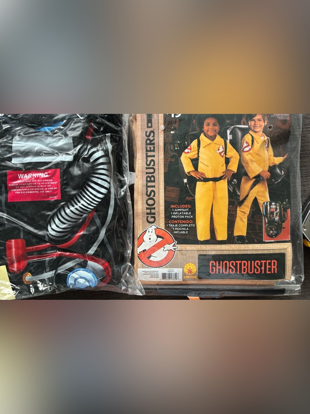 Rubie’s Ghostbusters Costume Kids Medium 8-10 Jumpsuit & Inflatable Proton Pac - Picture 9 of 9